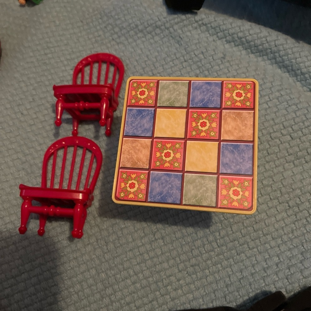 Fisher-Price Colorful Tile Set with Red Chairs